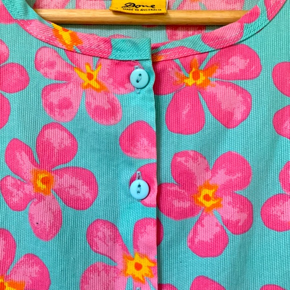 Vintage 90’s Ken Done Floral Print Tank Dress. Girl’s Size 12 - Picture 5 of 8